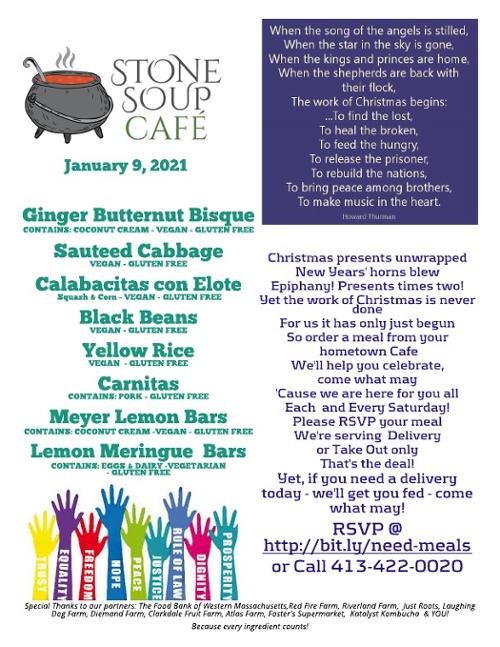 Stone Soup Weekly Saturday Meal