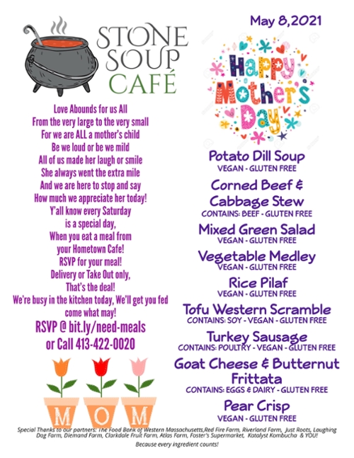 Stone Soup Weekly Saturday Meal