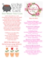 Stone Soup Café Pay-What-You-Can Saturday Menu