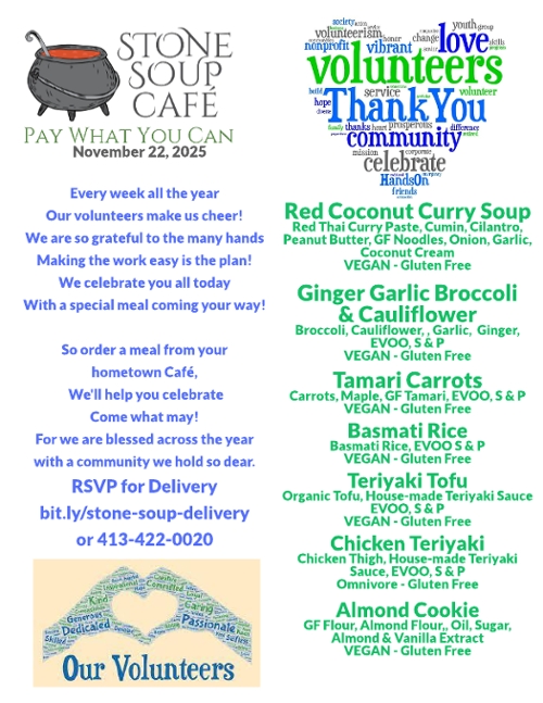 Pay-What-You-Can Meal at Stone Soup Café